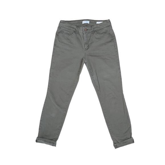 JESSICA SIMPSON Army Green Relaxed Skinny Crop Pants Women’s - Picture 1 of 9